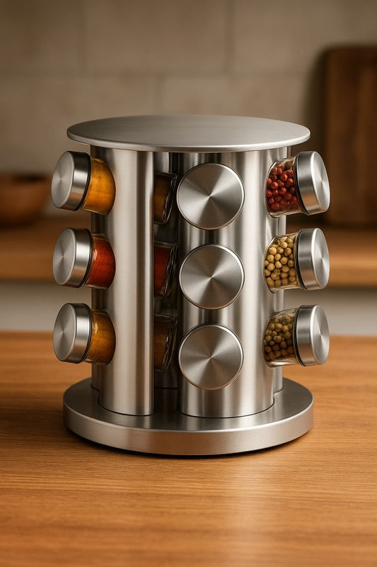 SpiceTower 360° Juego de 12 Especieros en Carrusel